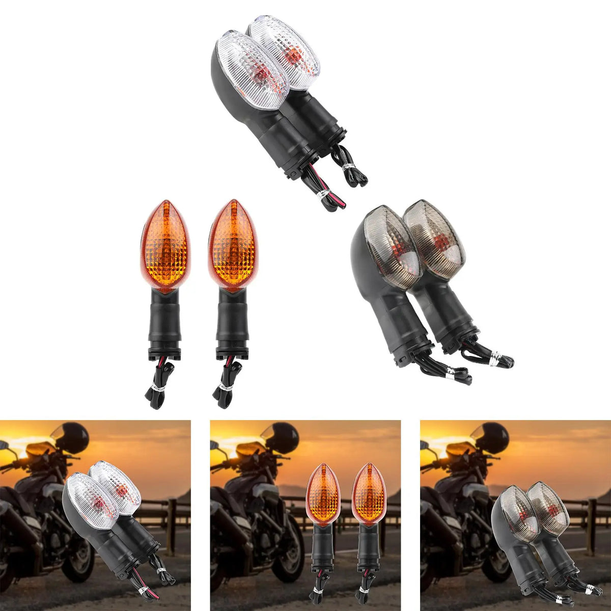 2x Turn Signal Light Indicator Spare Parts Easy to Install Motorcycle Blinker In for MT07 XJ6 R6 - LED Motorcycle Light