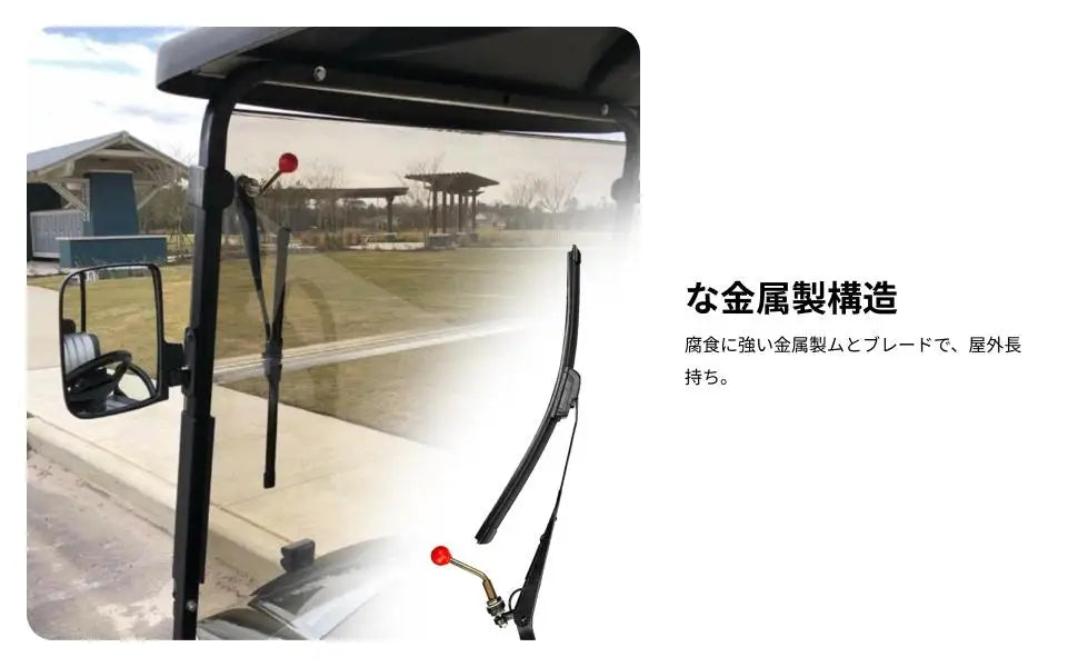 Hand Operated Manual Wiper Universal Windshield Wiper Kit Metal Assembly Durable Parts for Kart  - Automotive LED Light