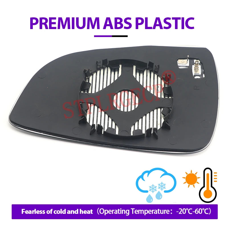 Stplrgecp Passenger Driver Side Left or Right Door Side Heated Wing Mirror Glass for Opel 2004-2009 - Automotive LED Lig