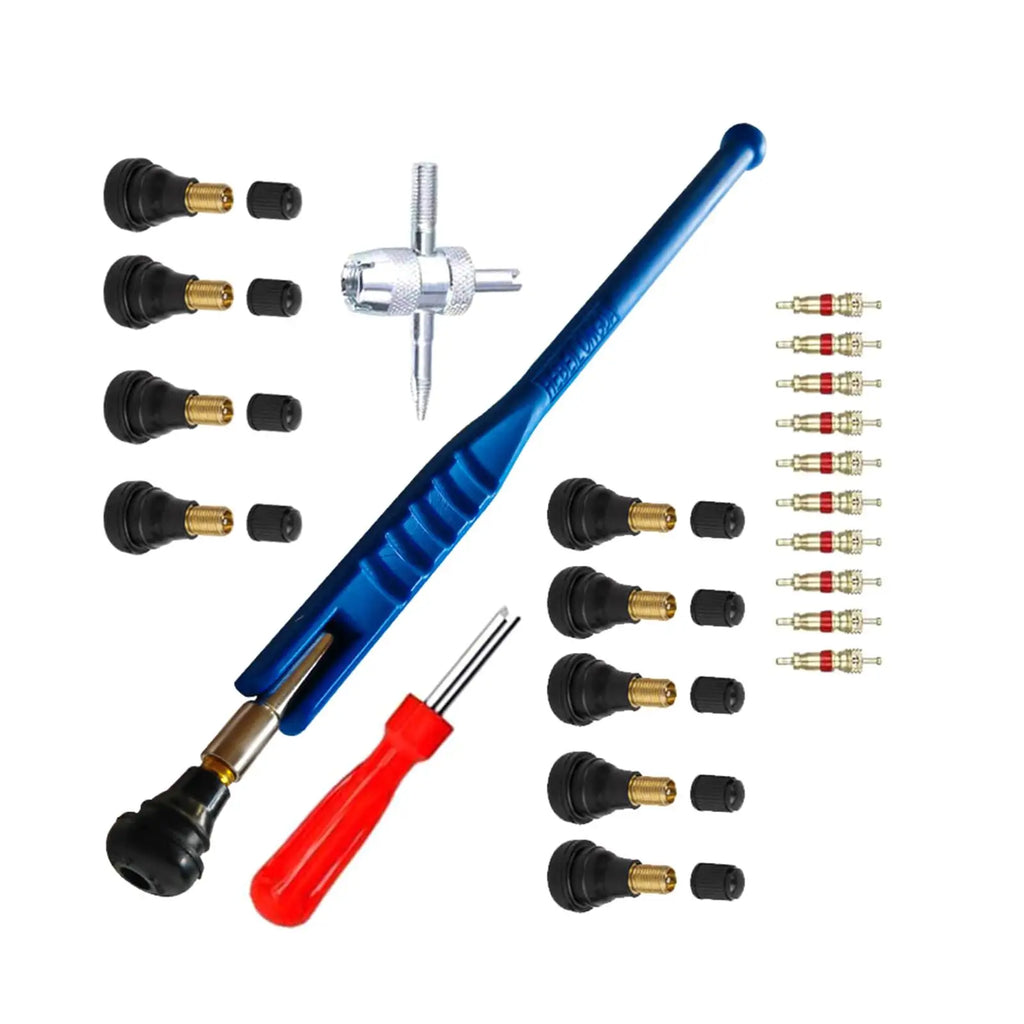 23Pcs TR412 Car Accessories Multifunctional Tire Repair Install Tool Tyre Valve Removal Tool for - Automotive LED Light