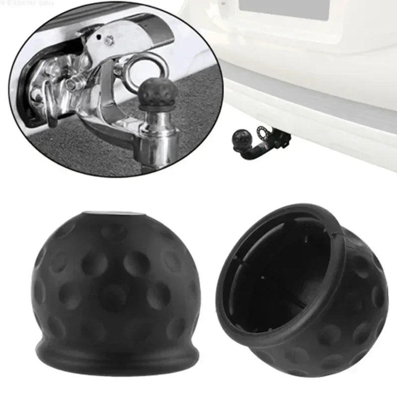 50mm Tow Bar Ball Cover Cap Universal Rubber Ball Hood Trailer Hitch Protect Towball Trailer Bal - Automotive LED Light