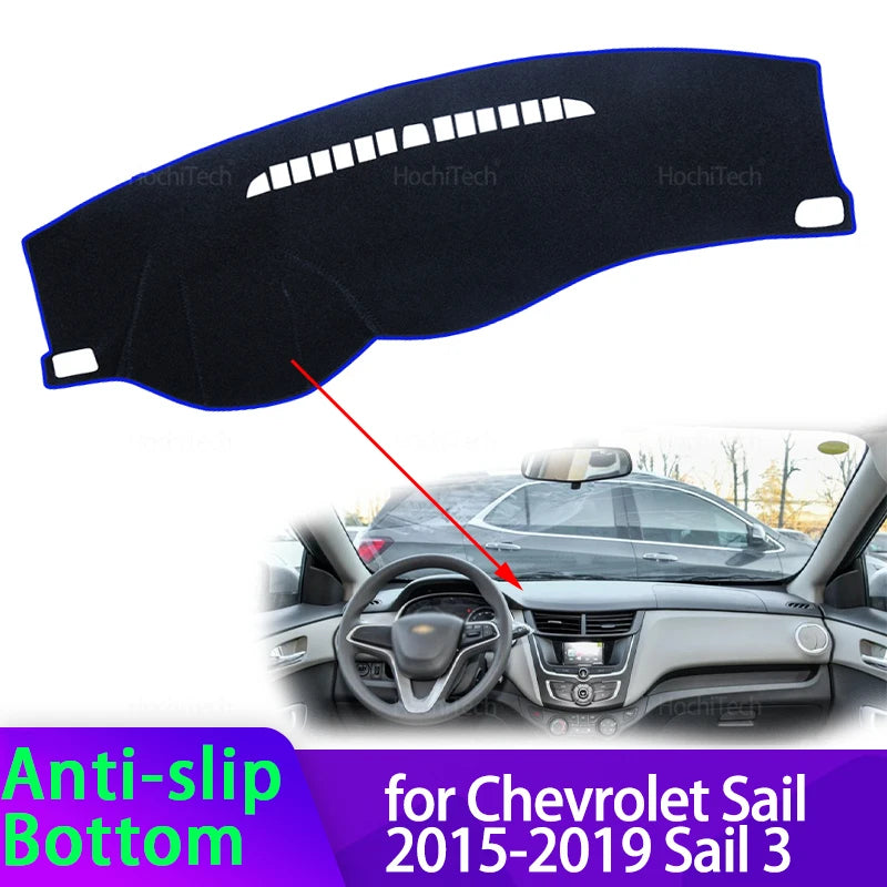 For Chevrolet Sail 2015 2016 2017 2018 2019 Sail 3 High Quality Dashboard Mat Dashmat Cover Pad  - Automotive LED Light