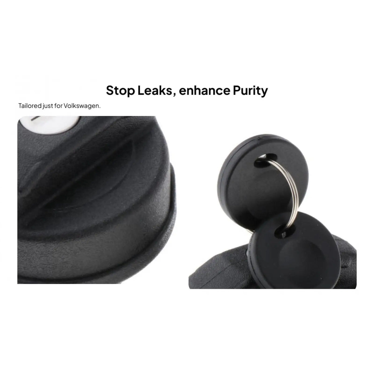 Car Fuel Cap Lock Plastic Gas Filler Cover with Keys 65mm Durable Replacement for VW Beetle Cadd - Automotive LED Light