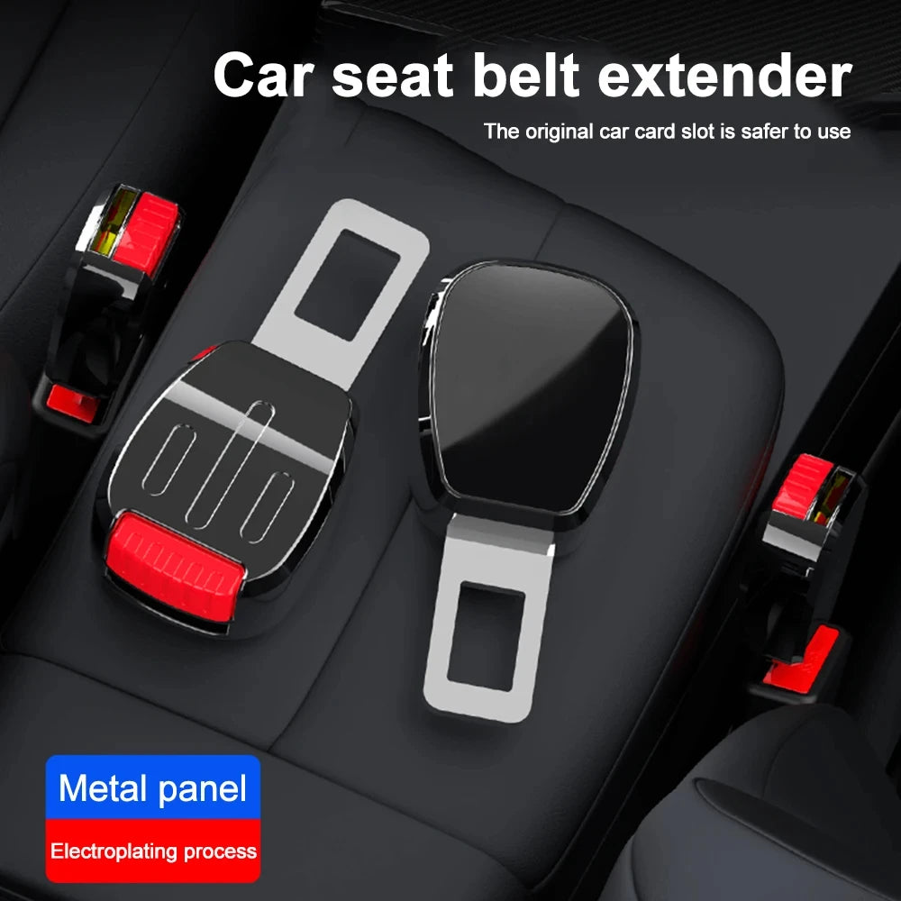 Car Seat Belt Alloy Safety Belt Extension Connector Car Rear Safety Buckle Holder Plug-in Belt C - Automotive LED Light