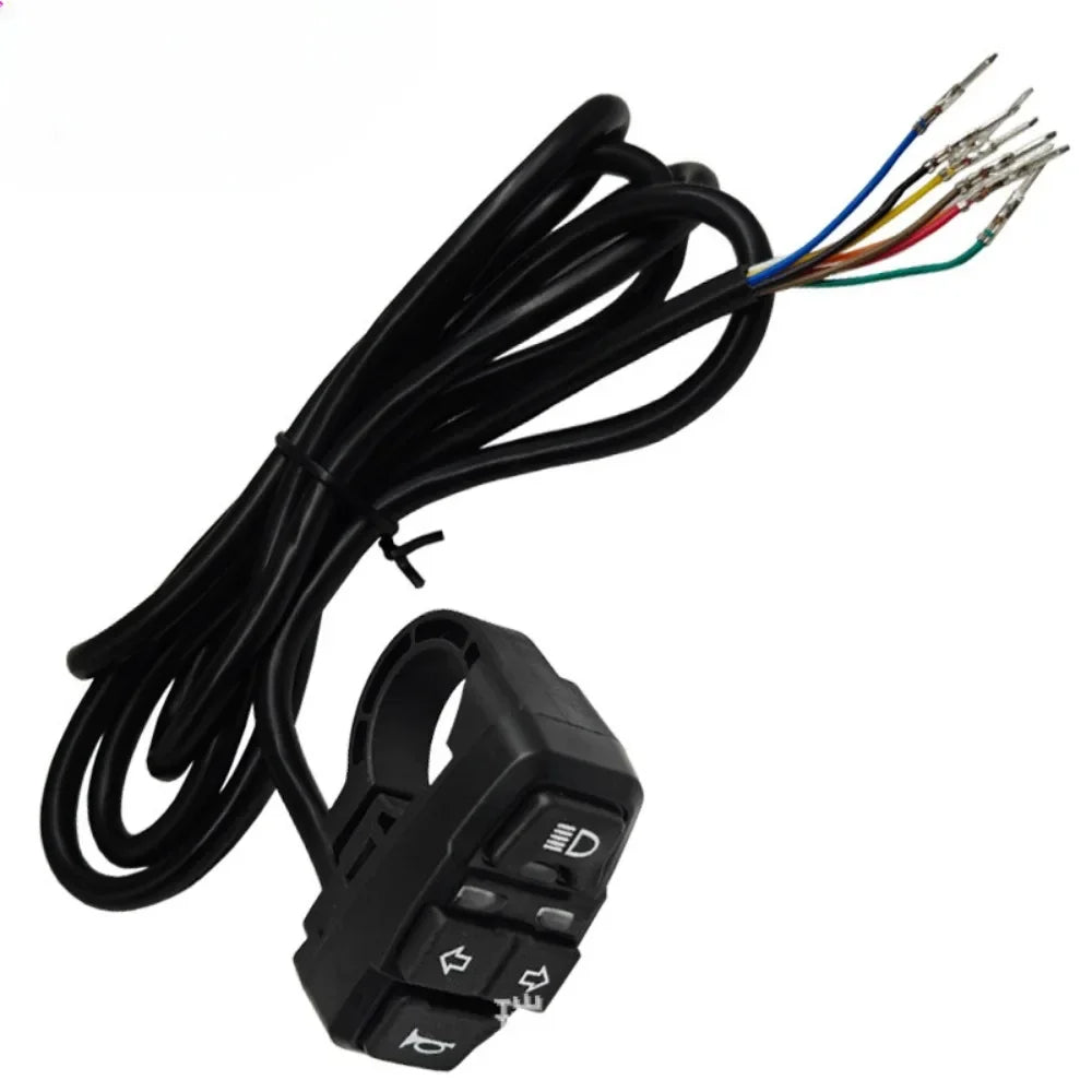 3 in 1 Electric Bike Scooter Switch Headlight Turn Signal Horn Switch 36V/48V ON/OFF Control Swi - LED Motorcycle Light