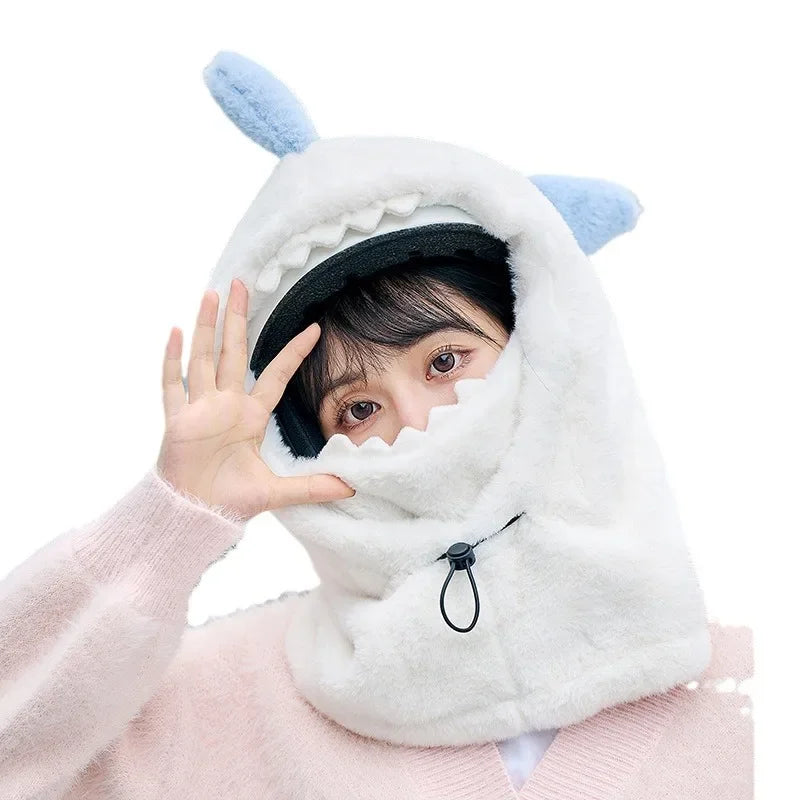 Motorcycle Mask Hat Balaclava Children Adult Winter Full Face Mask Hat Head Neck Cover Skiing Be - Automotive LED Light
