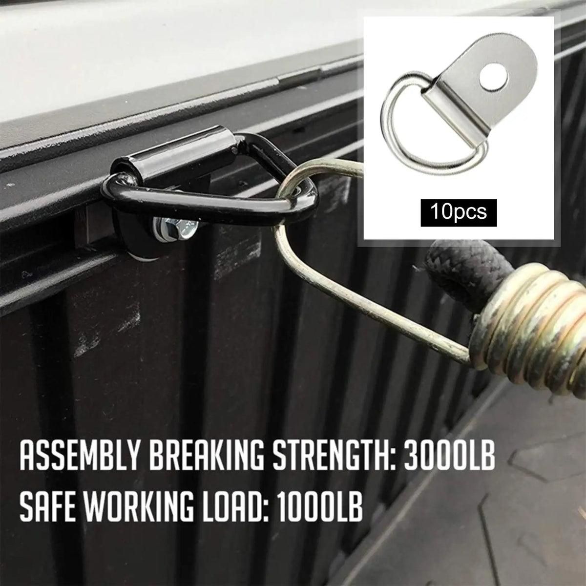 10x Tie Down Anchors DS Lashing for Vehicles Loads on Case Trailers - Automotive LED Light