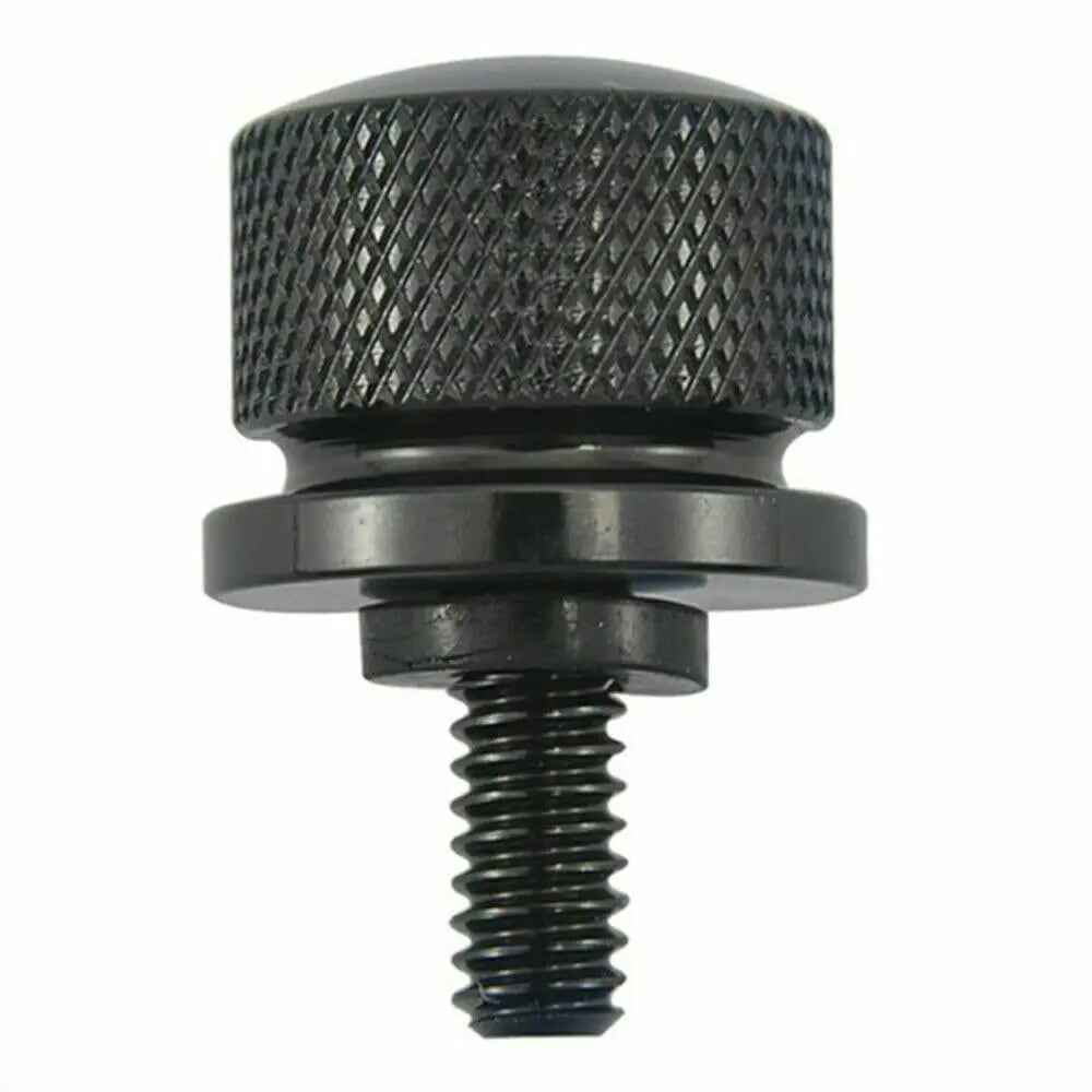 Motorcycle Black Rear Fender Seat Bolt 1/4"-20 Thread Quick Mount Knurled Tab Sc for Seat 1996-2024 - Automotive LED Lig