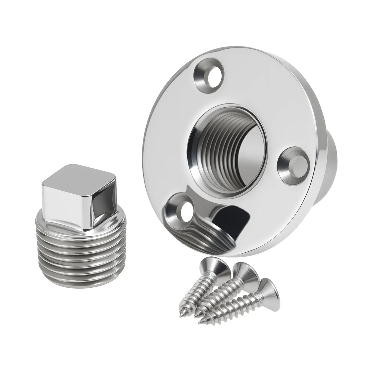 1Pc Boat Accessories 316 Stainless Steel Screw Type Garboard Drain Plug Drain Bung Replacement M - Automotive LED Light