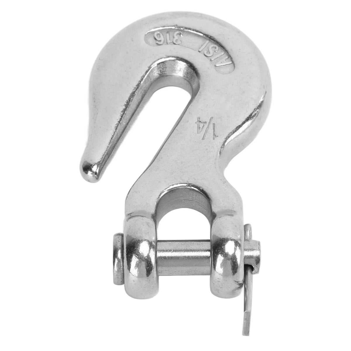 Clevis Hook Marine Boat Slip Lifting Hook 1/4in 1000lbs Load Bearing Capacity 316 Stainless Stee - Automotive LED Light
