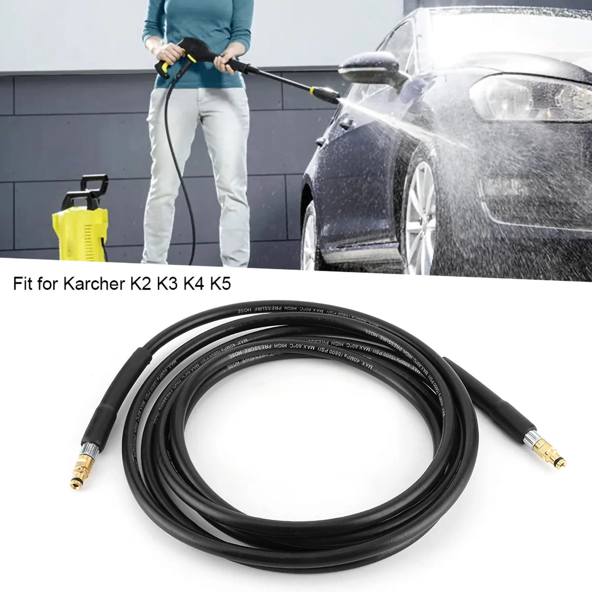 High Pressure Washer Water Clean Hose Car Cleaning Pipe Fit for Karcher K2 K3 K4 for K5 K4 K3 - Automotive LED Light