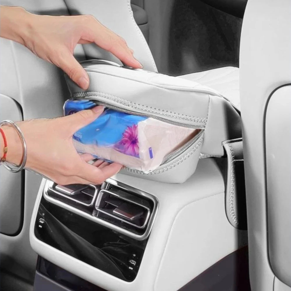 2026 New Universal Memory Foam Car Armrest Booster Pad with Storage Pocket Comfort Cushion for D - Automotive LED Light