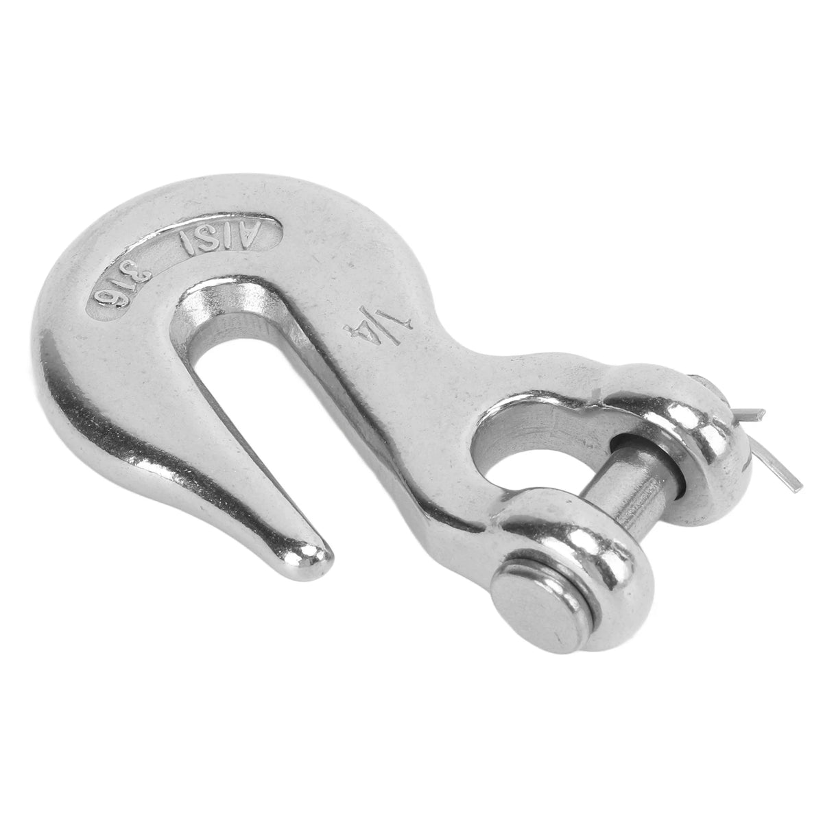 Clevis Hook Marine Boat Slip Lifting Hook 1/4in 1000lbs Load Bearing Capacity 316 Stainless Stee - Automotive LED Light