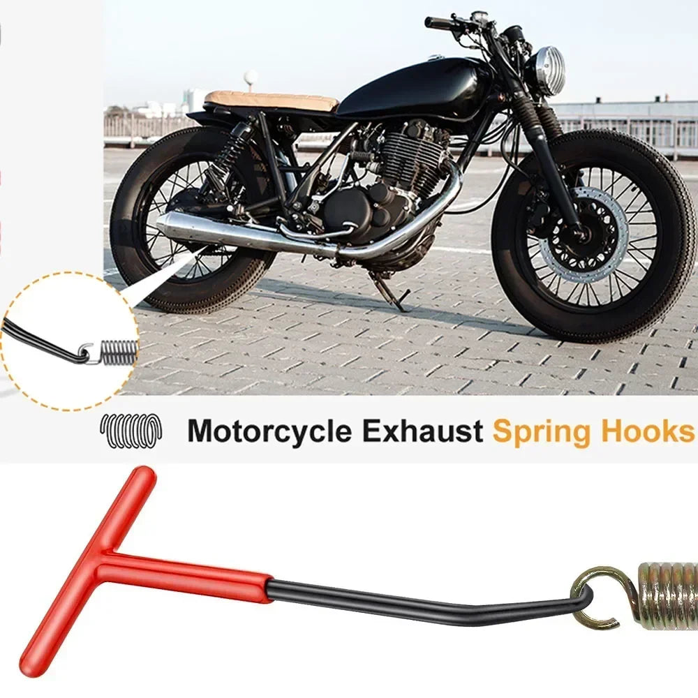 Motorcycle Repair Tool Exhaust Spring Hook T Shaped Handle Exhaust Pipe Spring Puller Installer  - Automotive LED Light