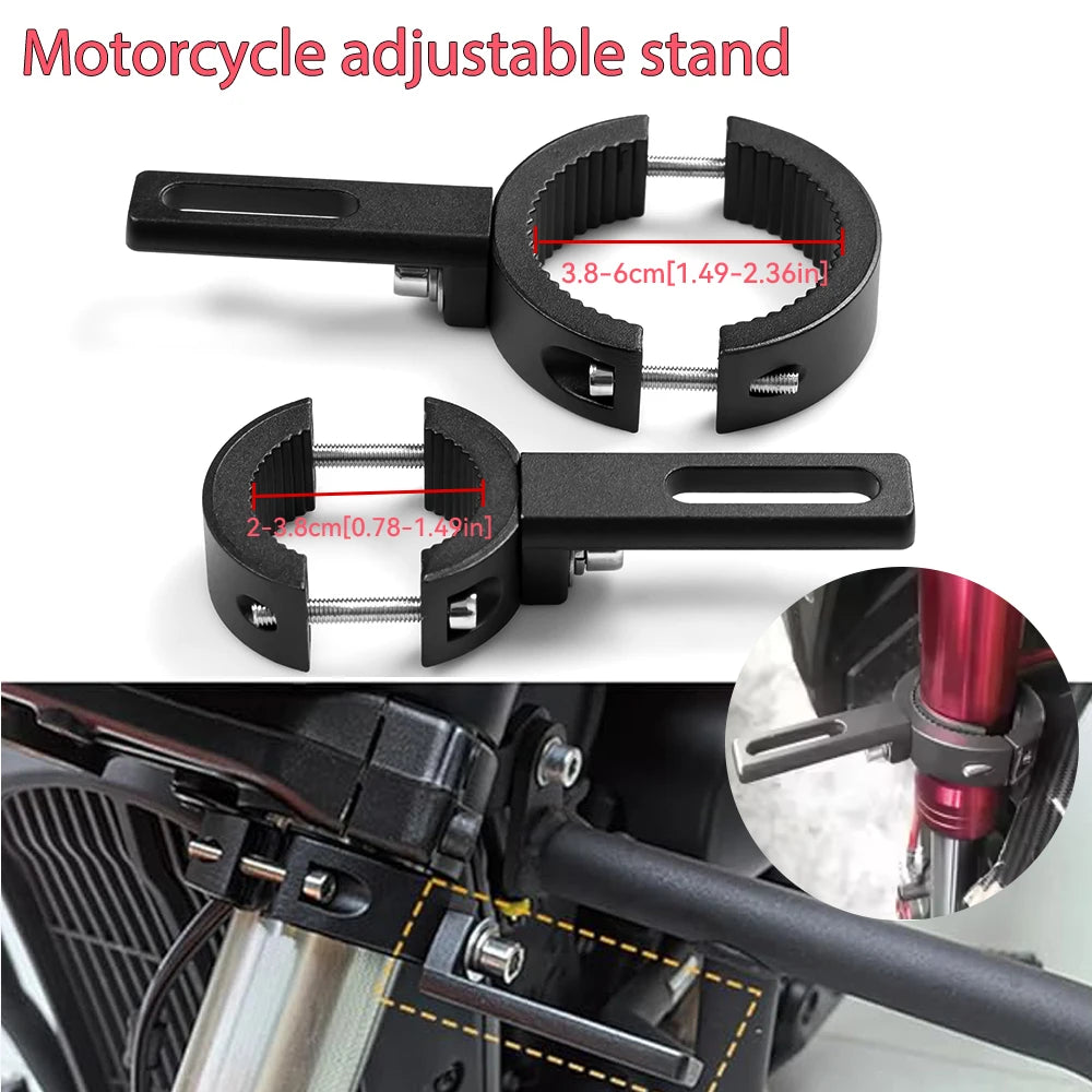 Spot Light Bracket Motorcycle LED Headlight Spotlight Mount Bracket Adjustable Fog Light bracket - LED Motorcycle Light