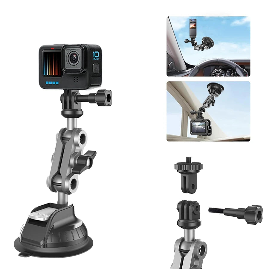 for Insta360 X4 X3 X2, Dashboard Quick-release Holder for Pocket 3 GoPro 12 11 1 for X2 X3 X4 - Automotive LED Light