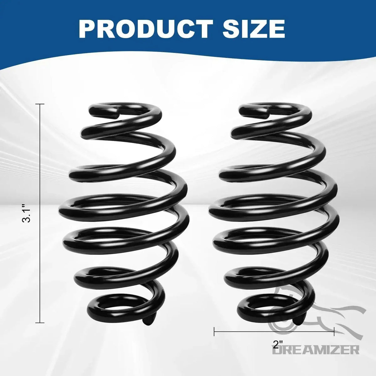 3" Universal Motorcycle Spiral Barrel Coiled Solo Seat Springs For Harley Chopper Bobber Softail - Automotive LED Light