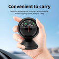 AD 1pc Universal Mini Car Navigation Compass For Boat Vehicle Car Rotary Adjustable Spherical Da - Automotive LED Light