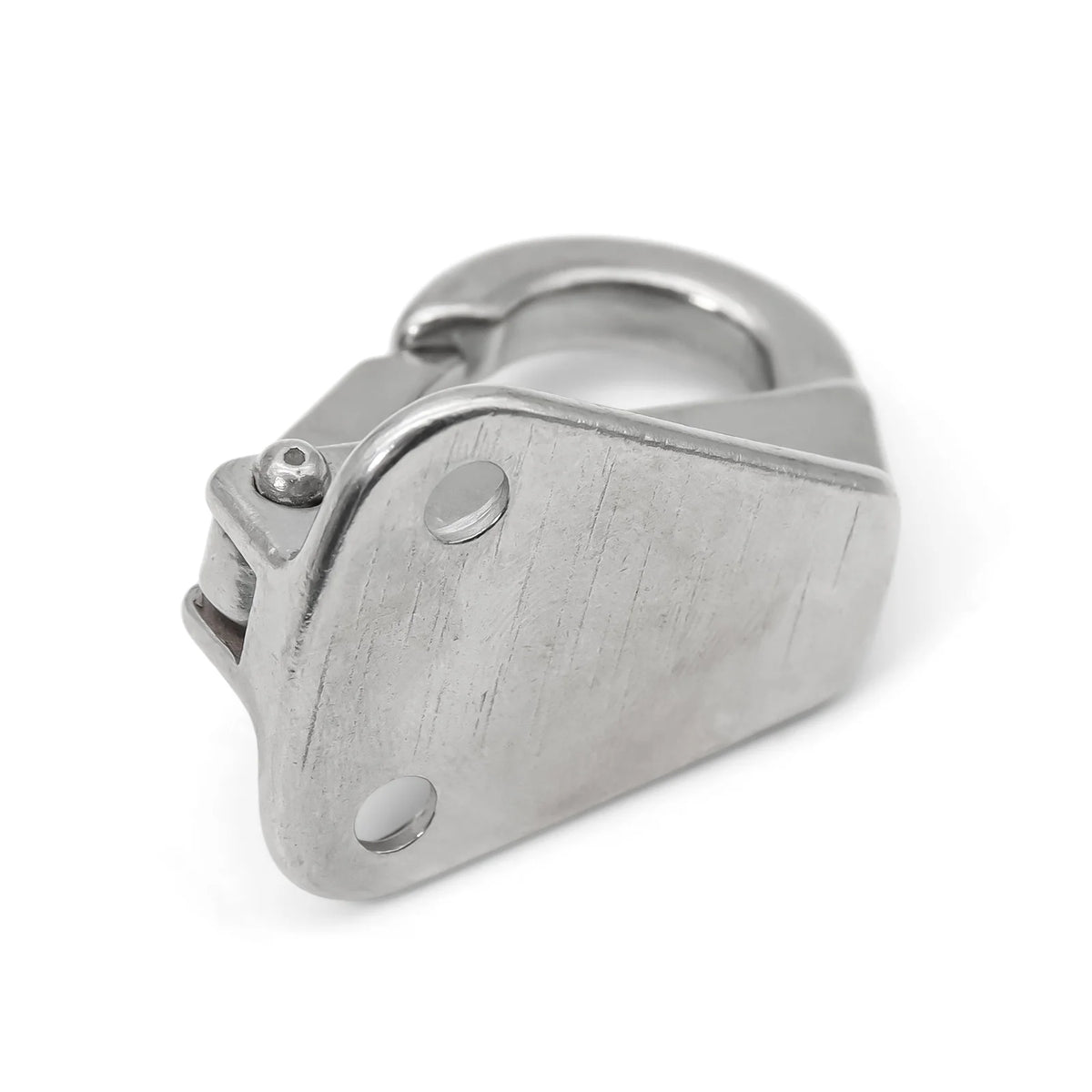 1/2Pcs 316 Stainless Steel Marine Spring Snap Fending Hook Boat Locked Fender Eye Plate Hanging  - Automotive LED Light