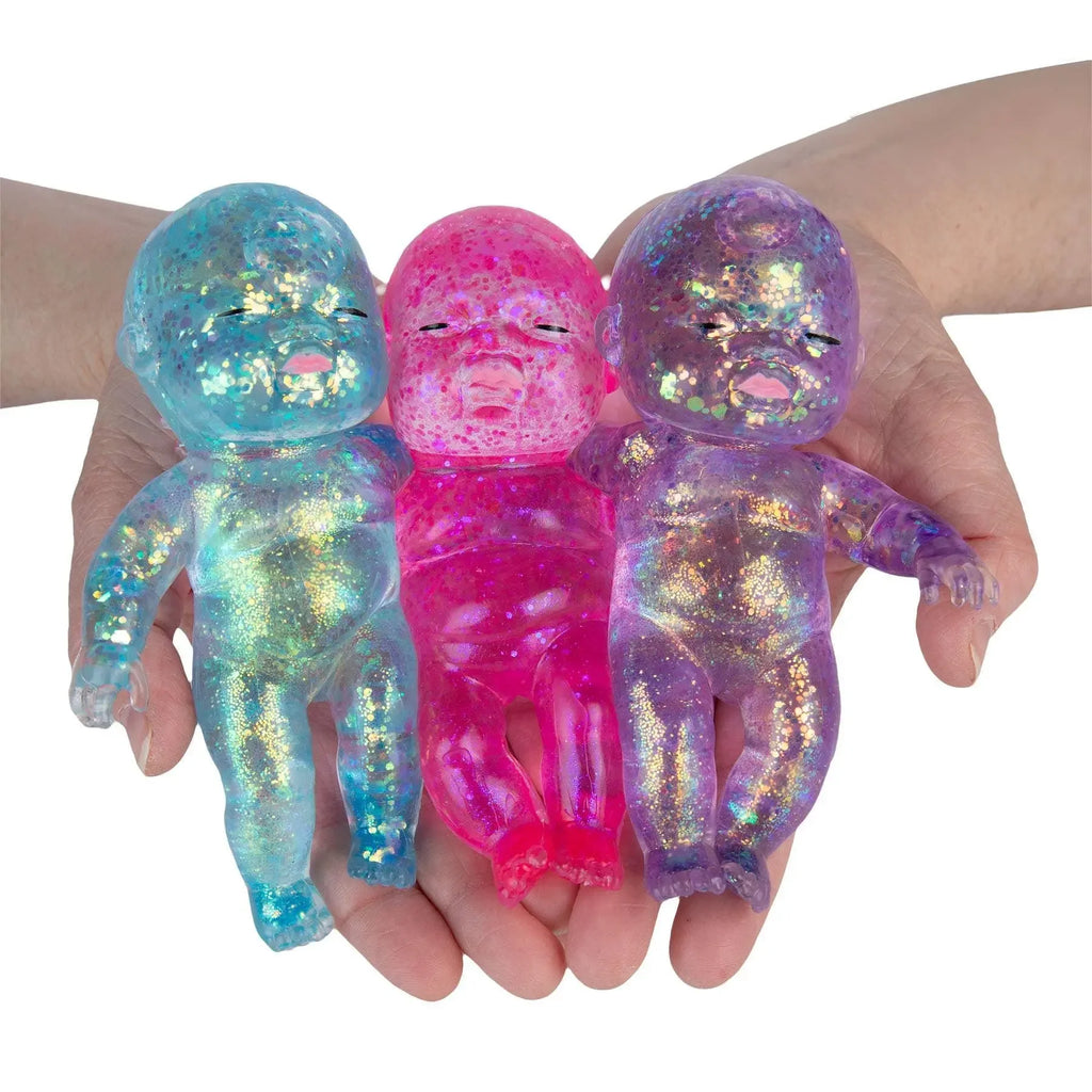 Stress Anxiety Relief 1pc Glitter Silicone Baby Squeeze Toys Slow Rebound Fidget Toys Soft Satis - Automotive LED Light