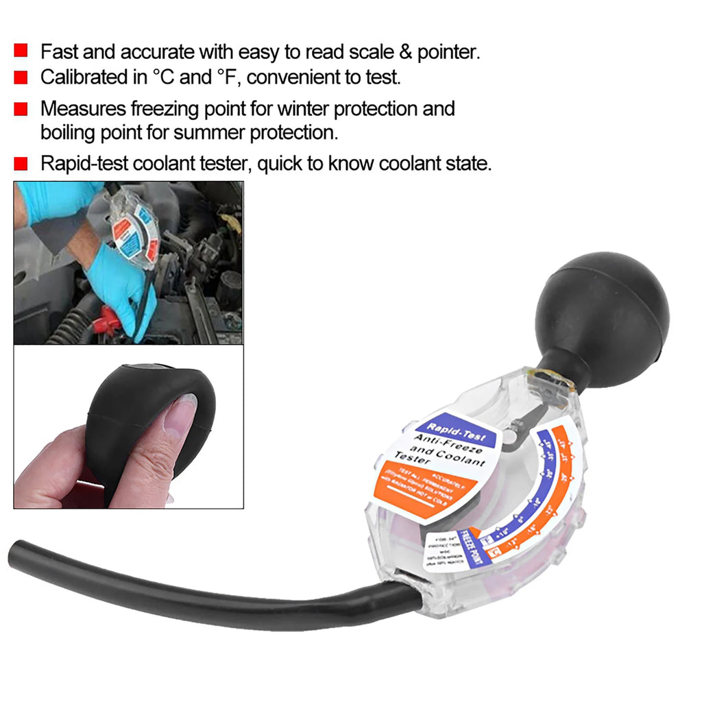 Anti Freeze Tester Rapid Test Coolant Tester Quality Dial Type Rapid Test Anti Freeze Densitomet - Automotive LED Light
