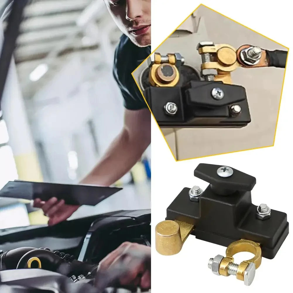 12V/24V Battery negative Power Off Switch For Car Brass Anti-loss Thickening Partition Protector - Automotive LED Light