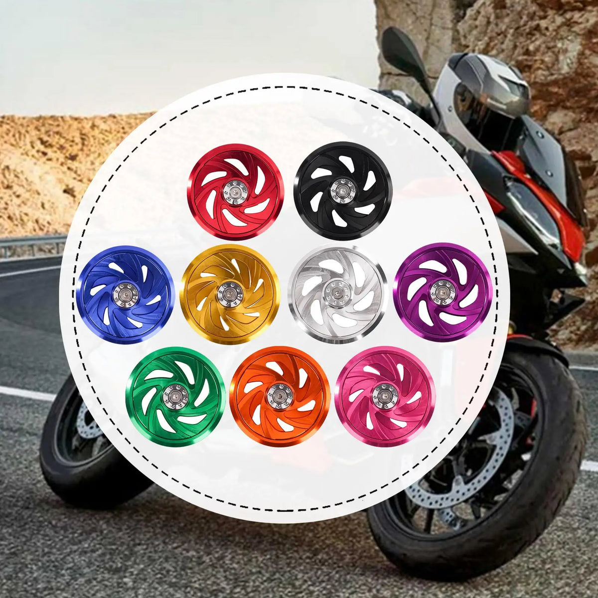 Aluminum Motorcycle Engine Fan Guard High Precision Cover for Enhanced Cooling and Overheat Prev - Automotive LED Light