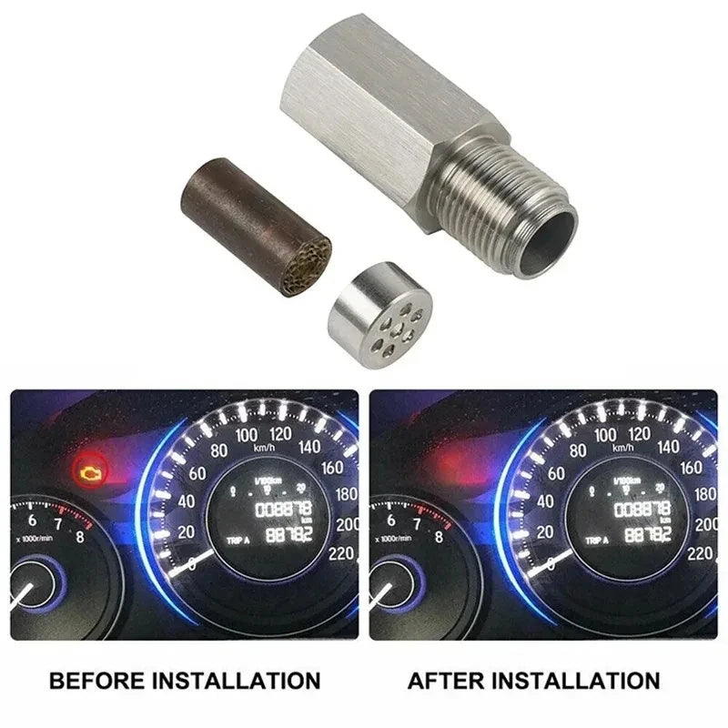 1PC M58mm Oxygen Sensor Adapter for Automobile Engine Lamp Inspection Catalytic Converter Net Ga - Automotive LED Light