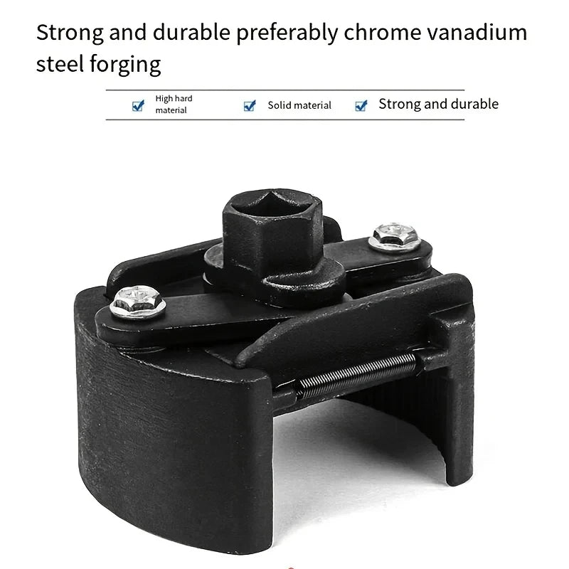 60mm Adjustable Steel Spanner For Car Oil Filter Wrench Fuel Filter Cast Removal Repair Tool Tru - Automotive LED Light