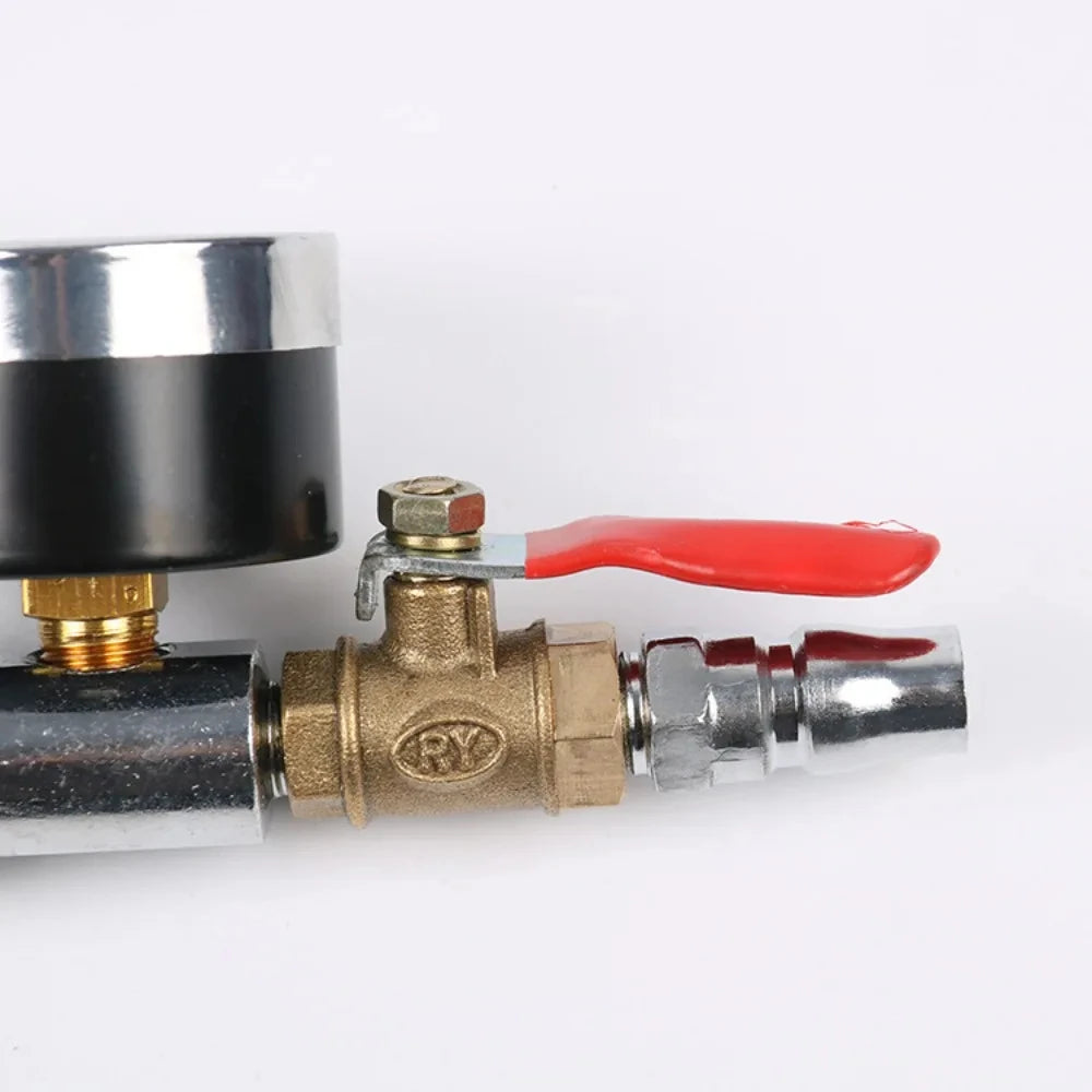 220PSI Air Tyre Pressure Inflator Gauge Valved Compressor Car Van Bike Tire Inflador neumatico c - Automotive LED Light