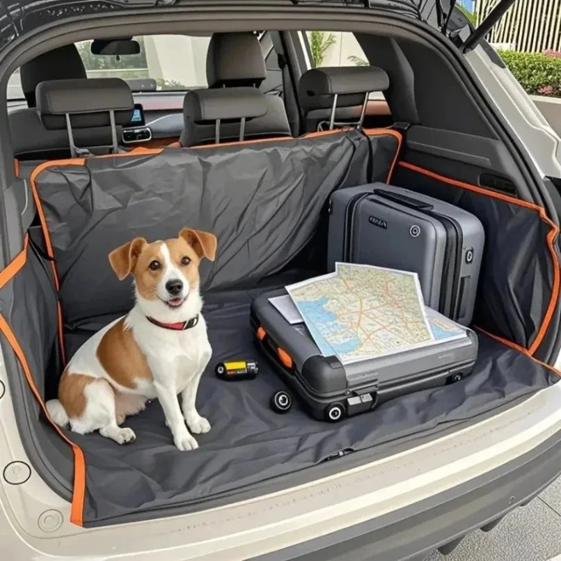 Heavy Duty Dog Seat Cover Waterproof Nonslip Pet Trunk Liner Hammock with Side Flaps for SUV Tru - Automotive LED Light