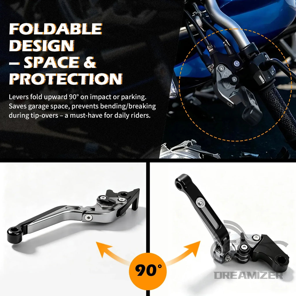 Brake Handle Motorcycle CNC Aluminum Adjustable Foldable Brake Clutch Lever Set  for HONDA 2013-2020 - Automotive LED Li