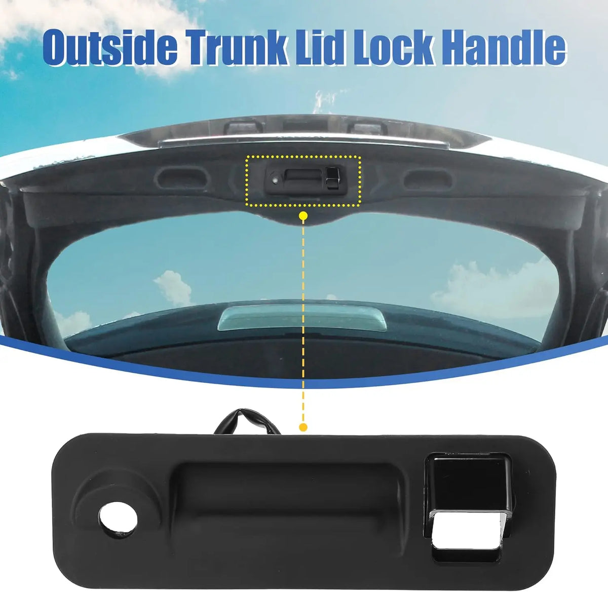 Rear Outside Trunk Lid Lock Handle Fit for Hyundai Sonata 2015 2016 2017 with Re for Hyundai C1010 - Automotive LED Ligh