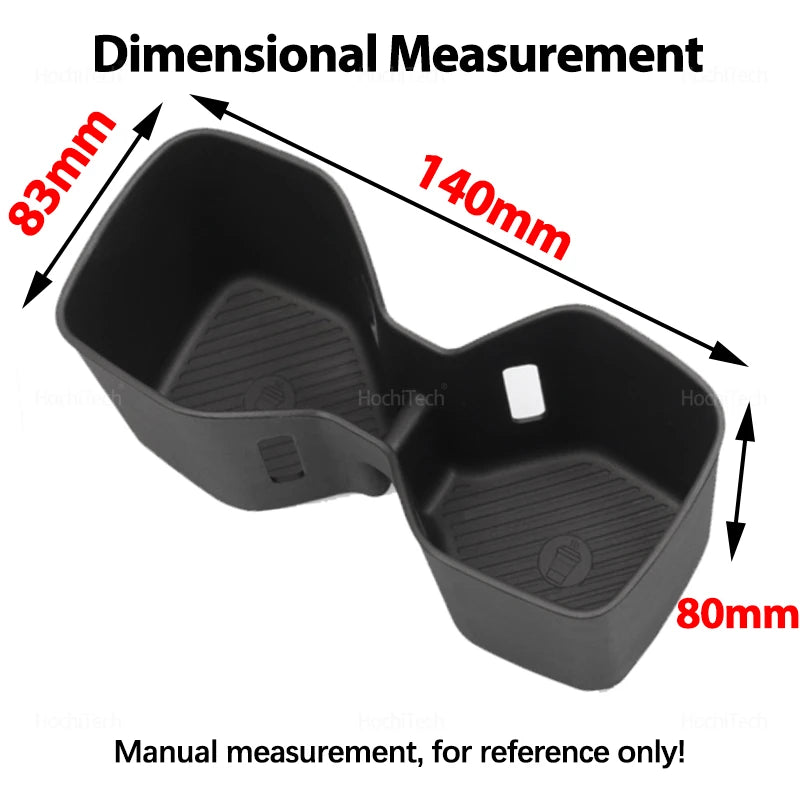 For Kia EV9 MV 2024 2025 Non-Slip Storage Box Armrest Rear Water Cup Holder Anti Dirt Shock Abso - Automotive LED Light