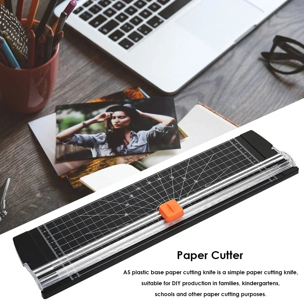 A4/A5 Mini Paper Cutter with Pull-out Ruler for DIY Office Home Stationery Photo for Mini A4 A5 - Automotive LED Light