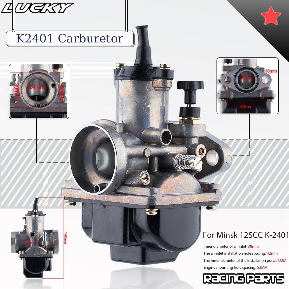 K2401 Carburetor Motorcycle for Minsk 125CC Carb 25mm Replaces K-2401Motocross Accessories Dirt  - Automotive LED Light