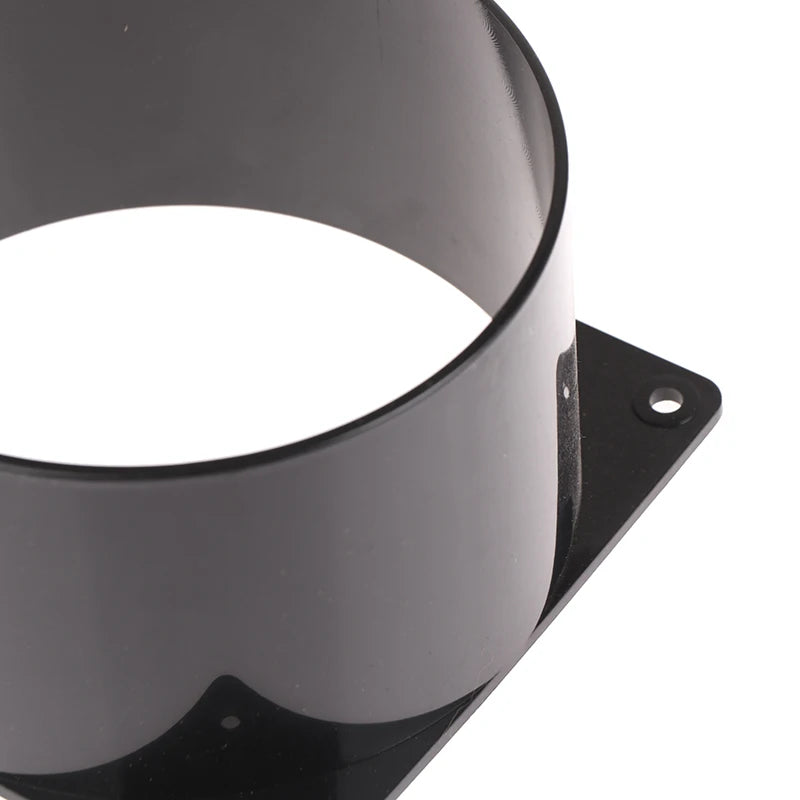 Black Flange Connector 75/100/120/150mm Plastic Square Bottom Straight Flange Air Inlet And Outl - Automotive LED Light