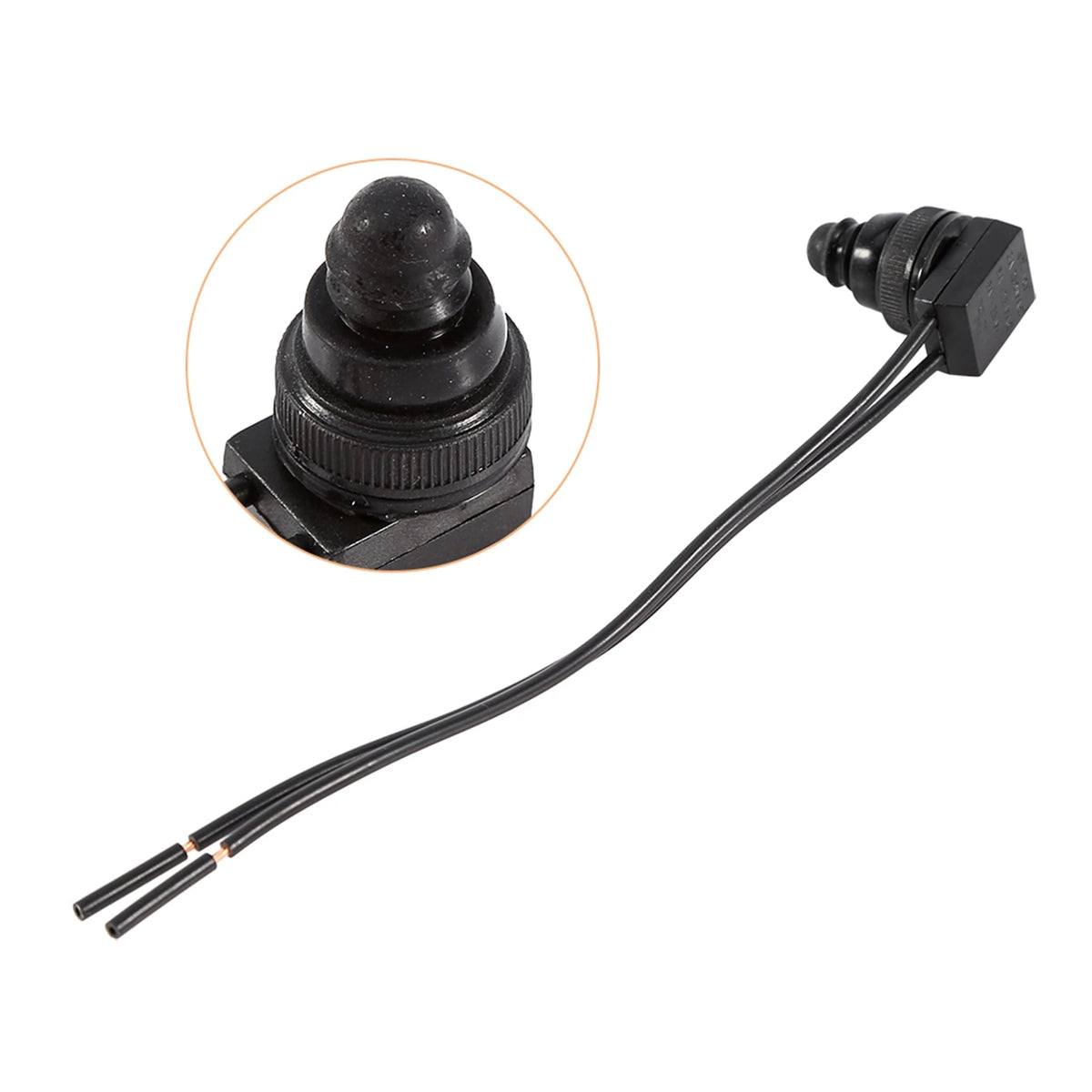 5Pcs 12V Waterproof Push Button On Off Switch with 4" Leads For Motorcycle Car - Automotive LED Light