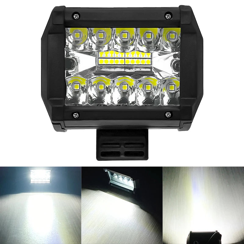 12V 60W LED Bar Offroad Spot Flood Combo LED Light Bar Work Light For Truck Car SUV ATV UTV 4WD  - LED Motorcycle Light