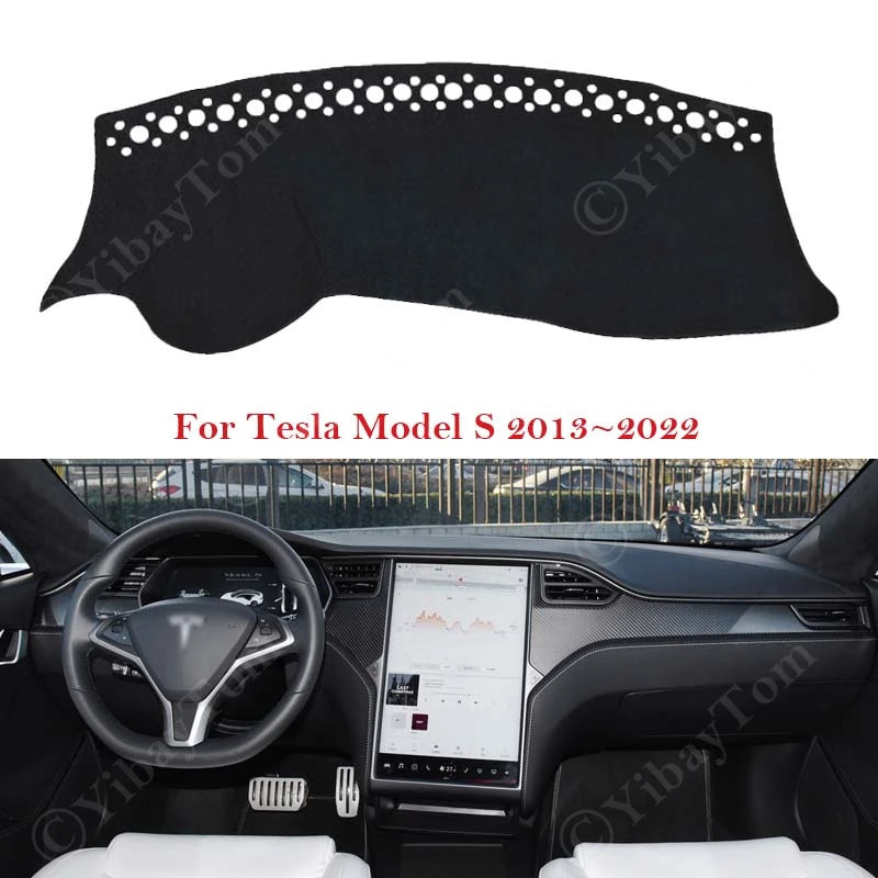 For Tesla Model S 2013 ~ 2022 Dashboard Cover Dash Board Mat Carpet Dashmat Pad  for Tesla Model S 2013-2022 - Automotiv
