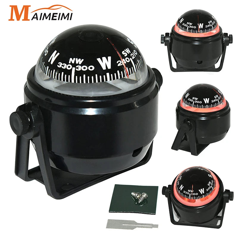 High Precision Sea Pivoting Marine Compass Marine Military Electronic Boat Ship Vehicle Car Comp - Automotive LED Light