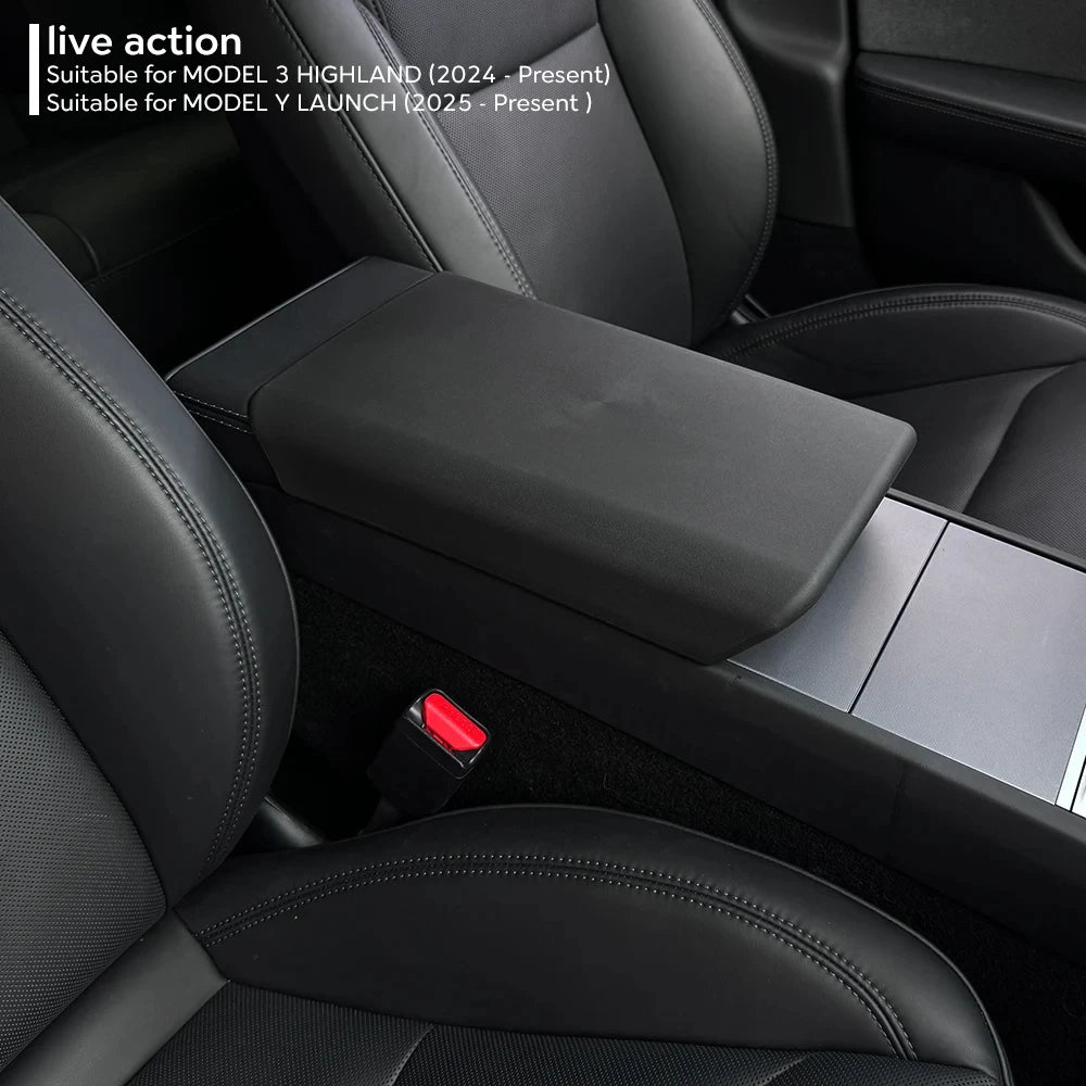 for Tesla Model 3 Highland 2024 TPE Soft Case Car Center Console Arm Rest Lid Auto Central Armre - Automotive LED Light