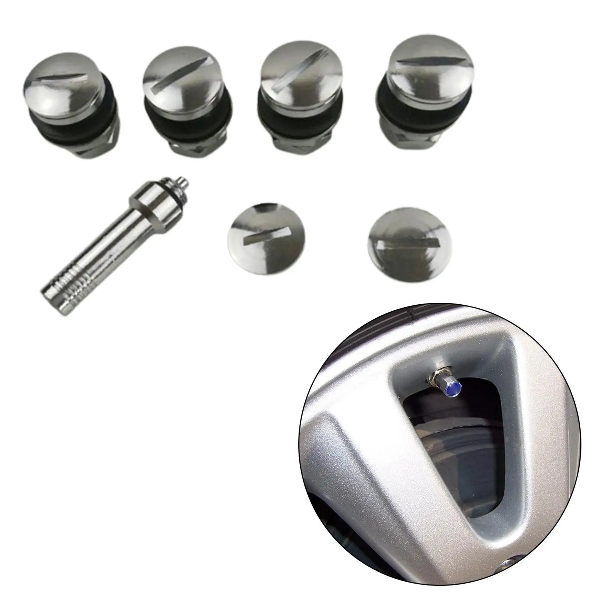 Copper Wheel Invisible Valve Stem Caps Durable Car Tire Valve Air Plug Replacement Dust Cover fo - Automotive LED Light