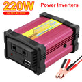 12V To 220V DC/AC Inverter Storage Batteries Inverter 220W Automobile Inverter Car Converter 1+1 - Automotive LED Light