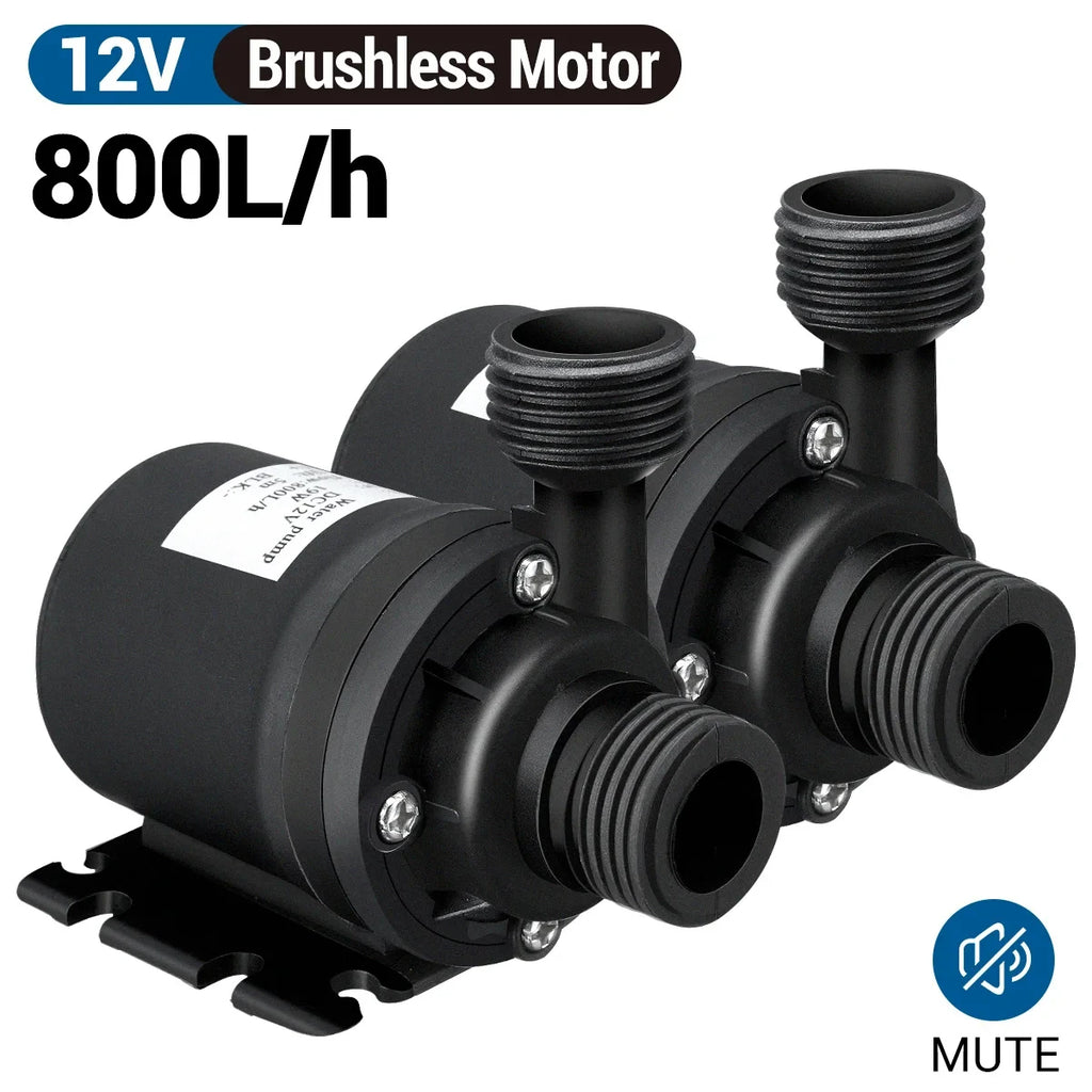 Submersible Hot Water Circulation Pump Solar Brushless Motor800L/H 12V DC 5M - Automotive LED Light