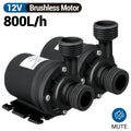 800L/H 12V DC 5M Submersible Hot Water Circulation Pump Solar Brushless Motor - Automotive LED Light