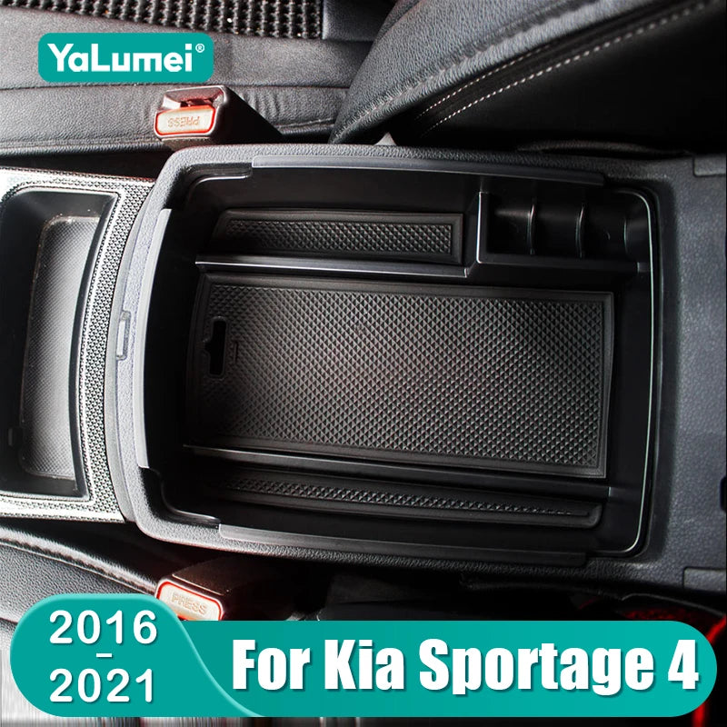 For Kia Sportage 4 QL 2016 2017 2018 2019 2020 2021 Car Central Armrest Box Storage Organizer Co - Automotive LED Light