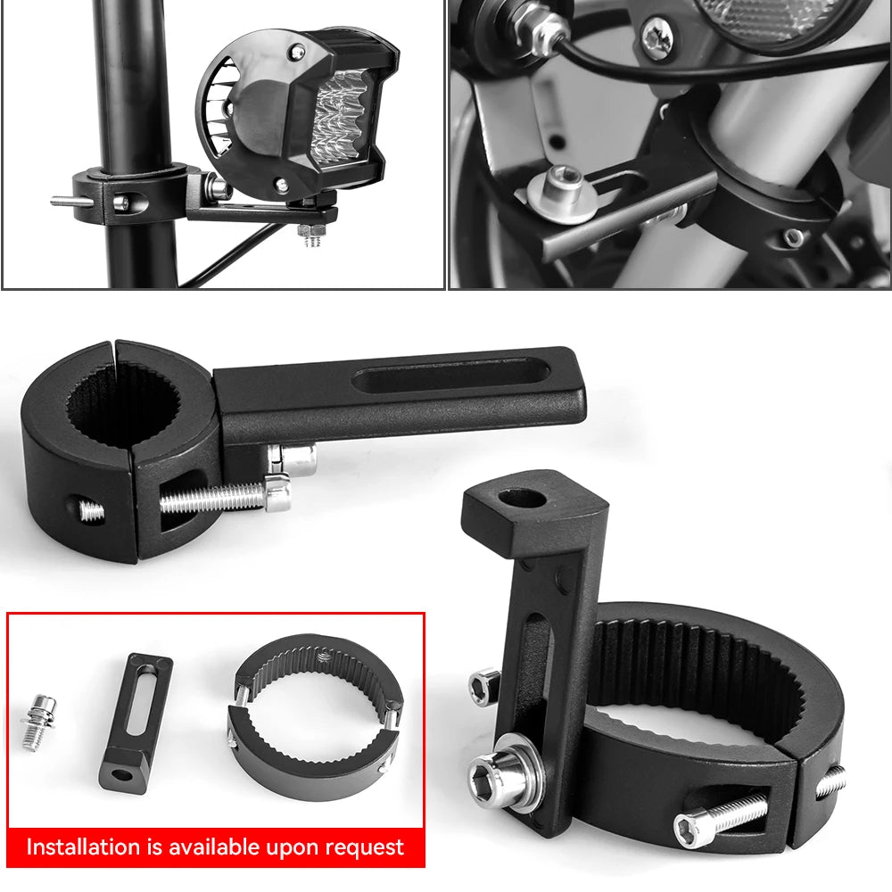 Motorcycle Fog Light Mounting Rack for Universal Fork Headlight Extension Accessory - LED Motorcycle Light