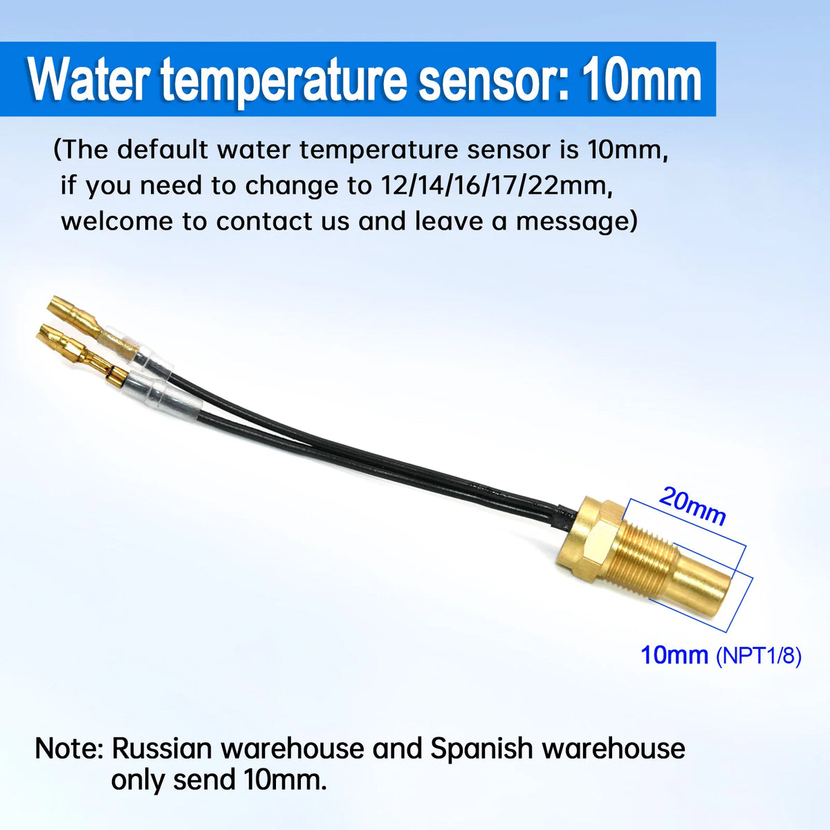 AD 2 in 1 LCD Car Water Temp Gauge Water Temperature Sensor 10mm Meter Voltmeter Voltage Digital - Automotive LED Light