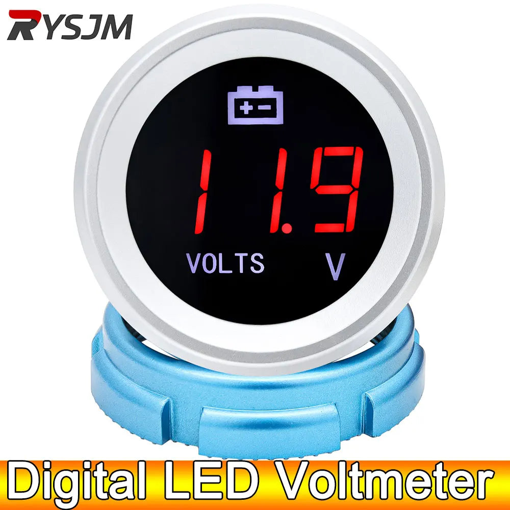 AD Universal Voltmeter 12V Waterproof LED Digital Display Panel Volt Voltage Meter Motor Accesso - Automotive LED Light